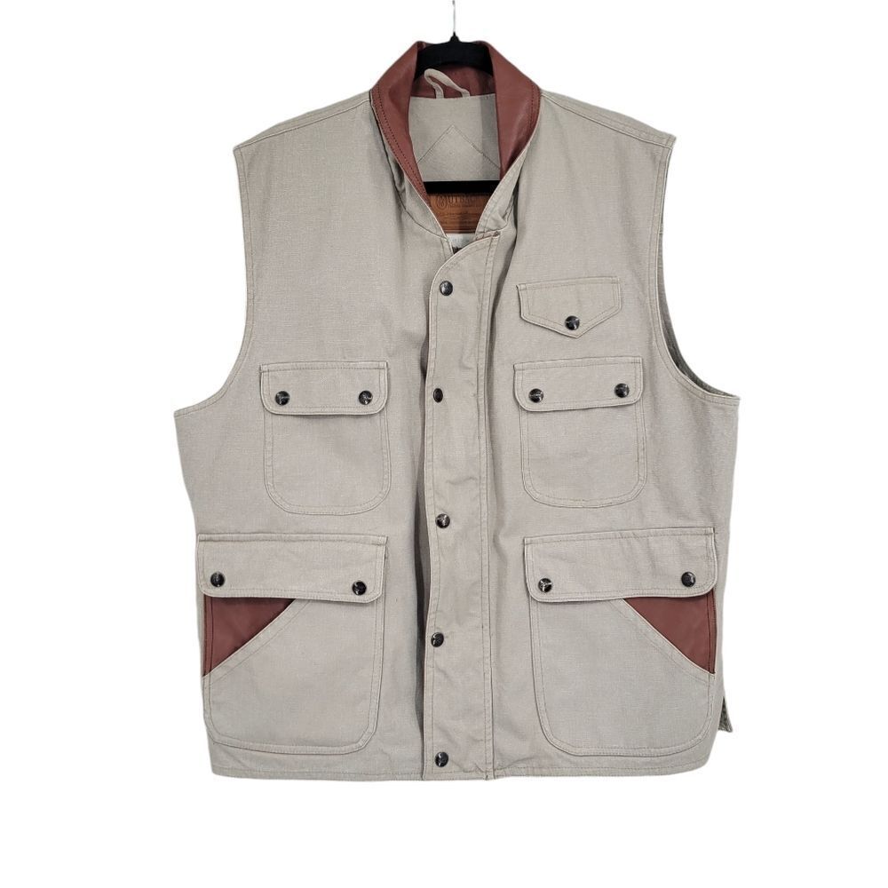 Outback Trading Company Shearer S Utility Vest Men's Large Canvas Vintage